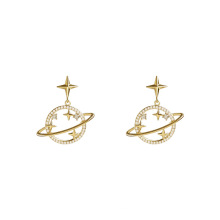 Women Statement Crystal Star Women Stainless Steel Dangle Earrings Sweet Simple Universal Earrings Bohemian Fashion Earrings